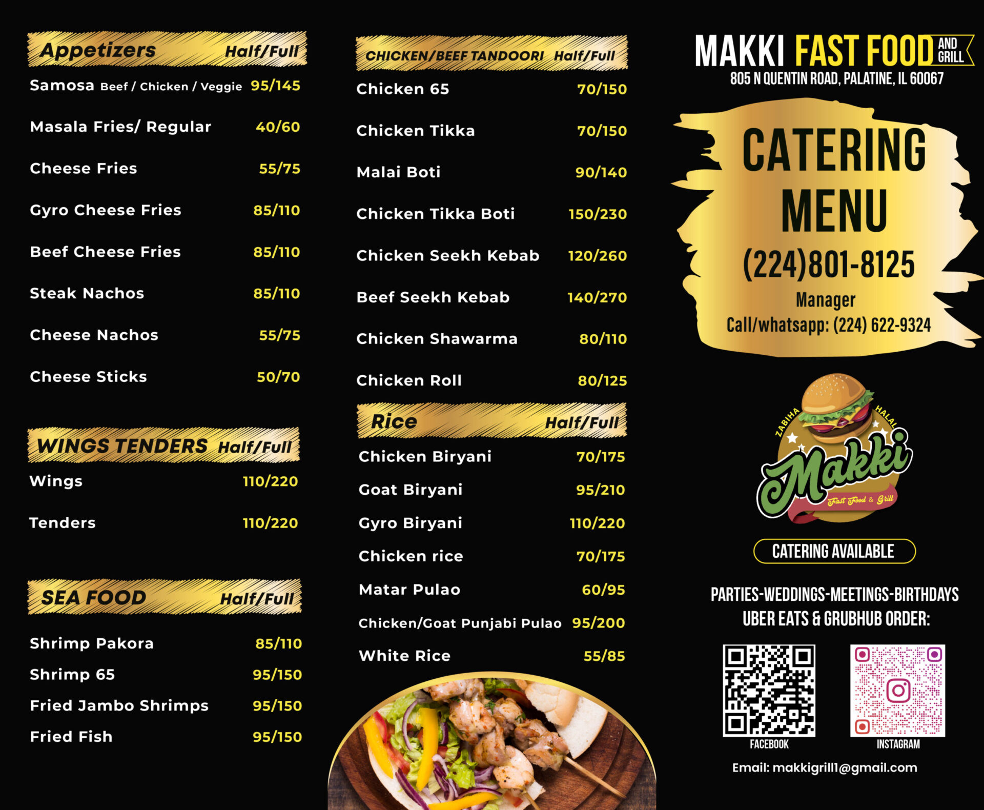 Makki Grill Catering Menu_Makki Grill Palatine menu Page 2